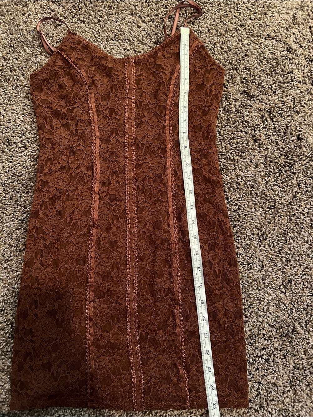 Forever 21 Brown Lace Bodycon Slip Dress - Picture 5 of 6